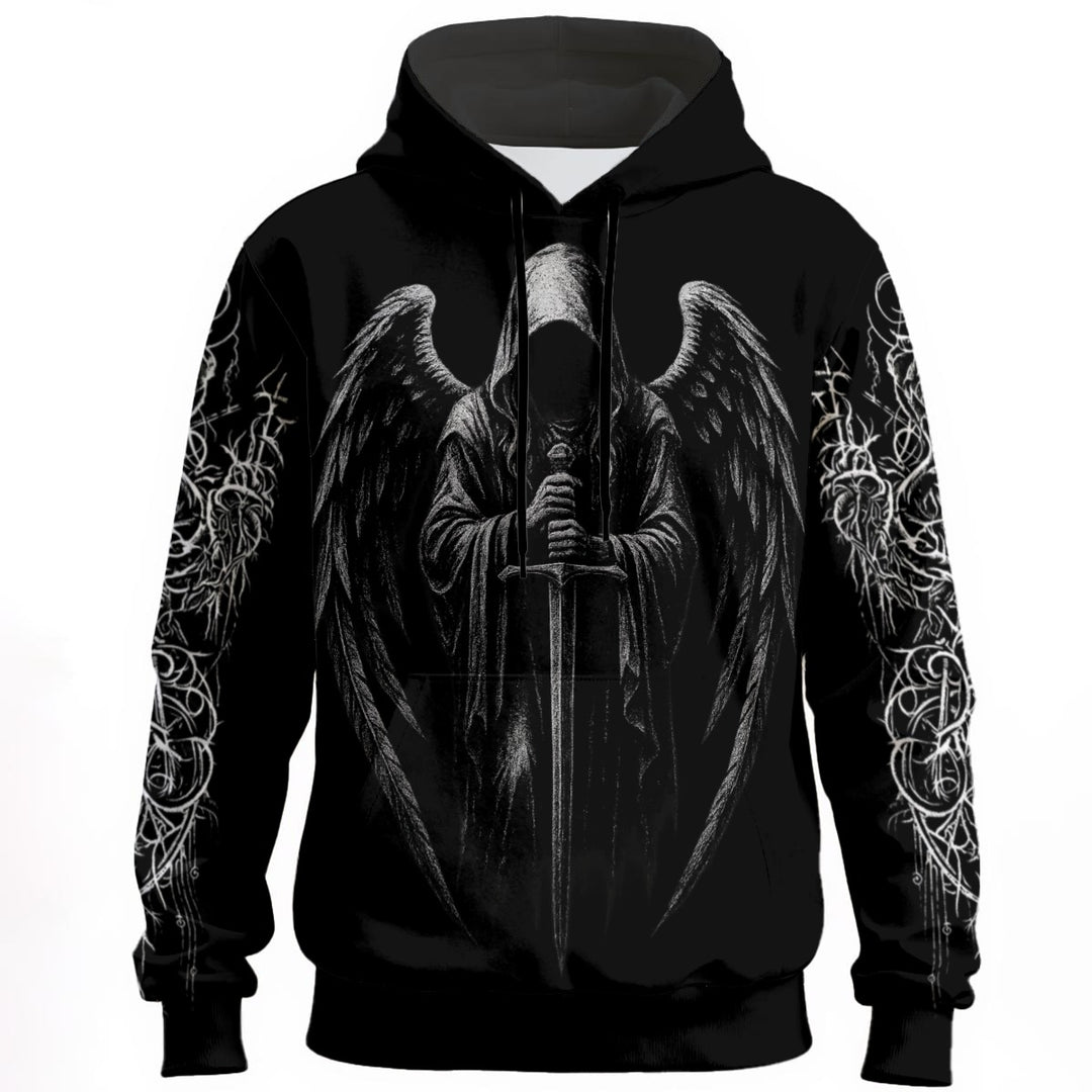 トップス gothic letter waffle hooded sweat SAVAGEGROWTHWORLD Gothic Lettering Embroidered Zip-Up Hoodie