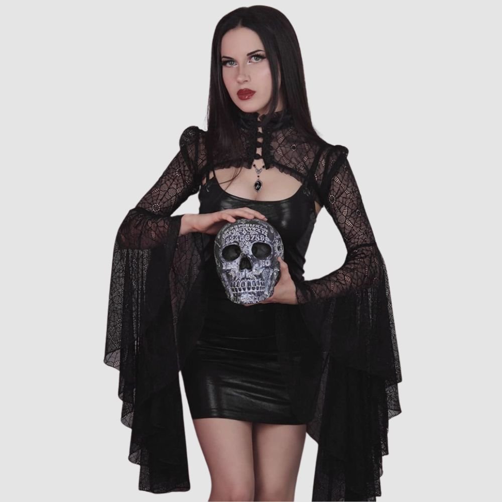 leather goth dress Gothic Black Patent Leather Dress with Double Slits