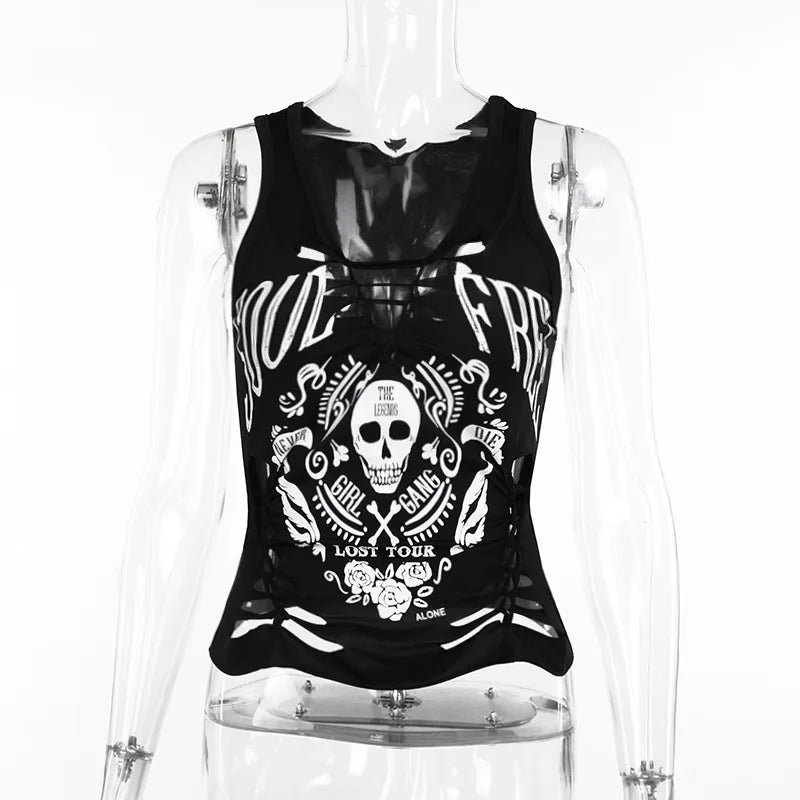 Top Gothique Punk Cendrillon - Noir, Sans Manches, Taille XS/S - Neuf Avec étiquettes East Knitting