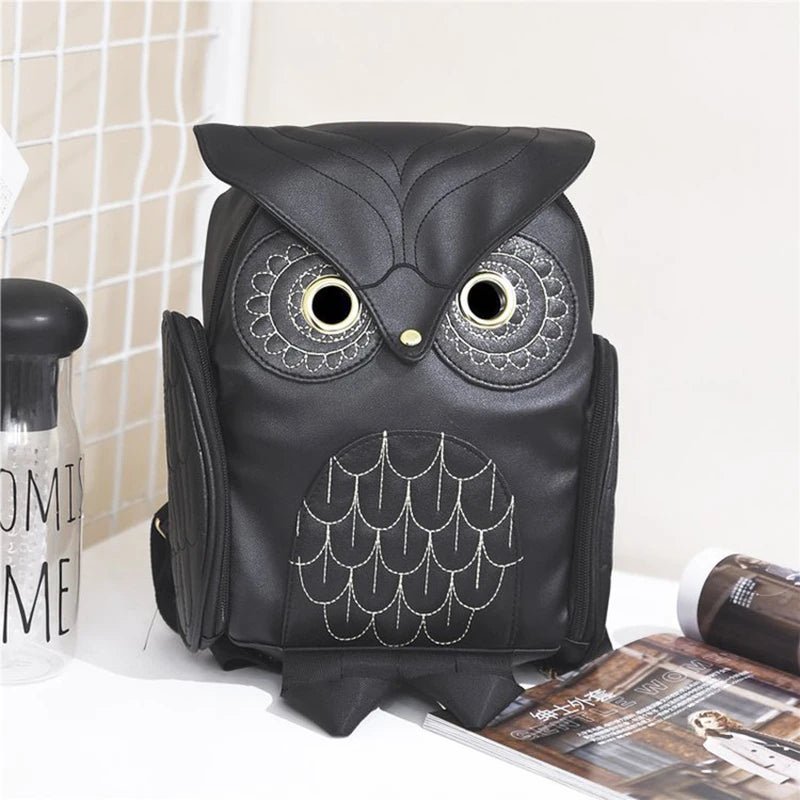 Goth Punk Owl Motif Backpack
