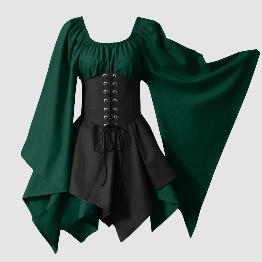 cute white dresses for graduation Black Corset Dress with Victorian Accent