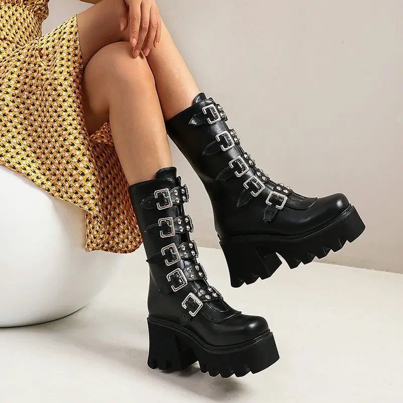 Black Gothic Platform Boots | Castle Gothic