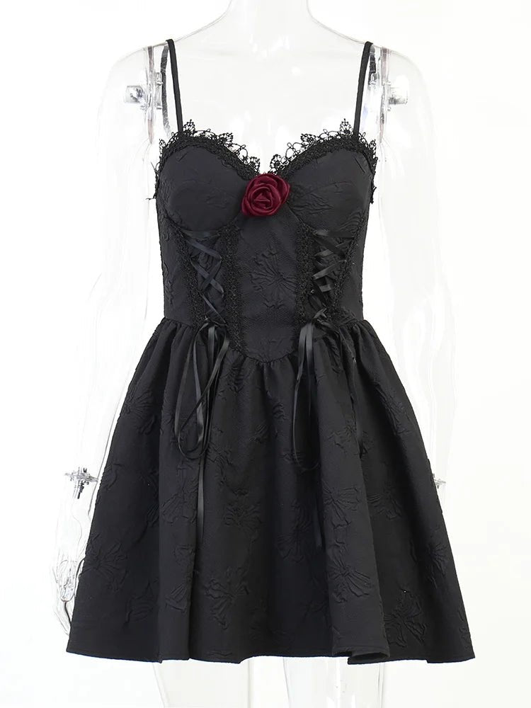 gothic grunge dress Gothic Grunge Dress with Rose