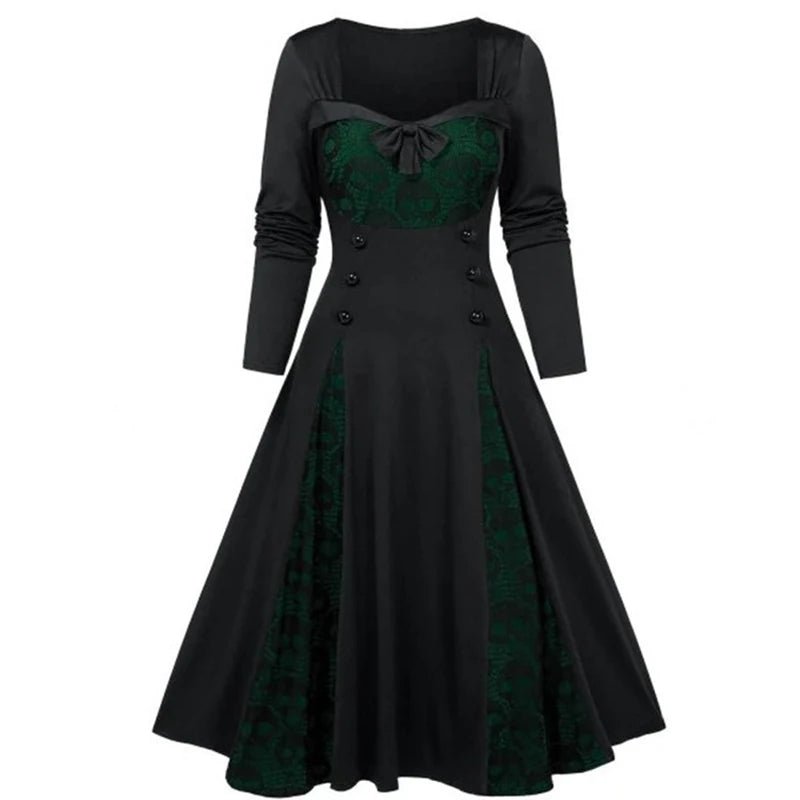 Long Gothic Dress Two-Tone Long Gothic Dress Two-Tone