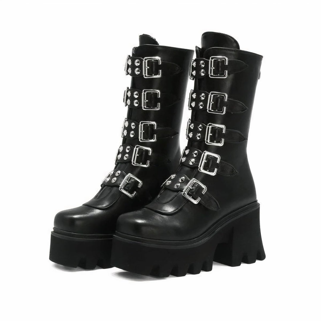 Black Gothic Platform Boots | Castle Gothic