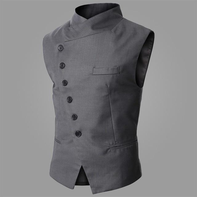 Men's gothic vest with diagonal button fastening – Castle Gothic